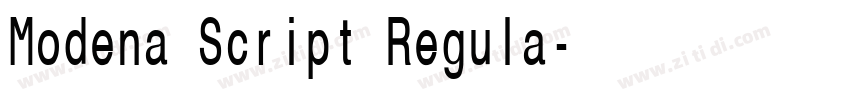 Modena Script Regula字体转换